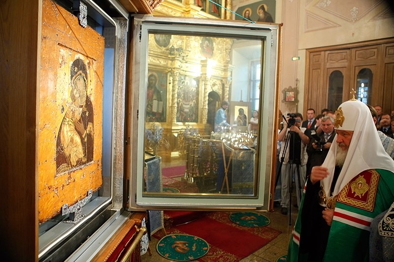 Домовая церковь при Третьяковской галерее, постоянное местонахождение Владимирской иконы Божией Матери
