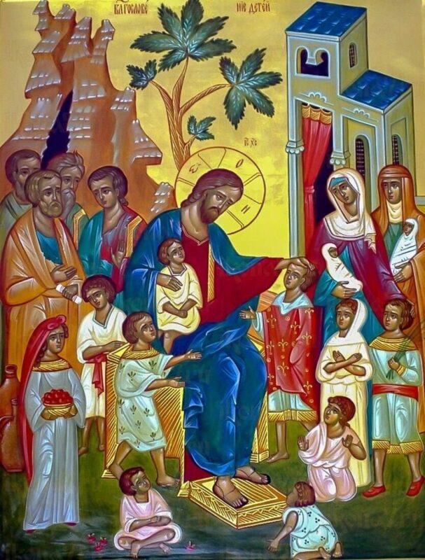Христос и дети икона